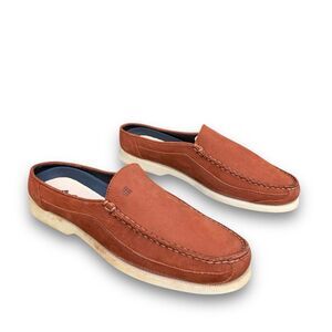 Columbia Bayview Clog Rust Brown Leather Slip on Mules Outdoor Slippers size 9